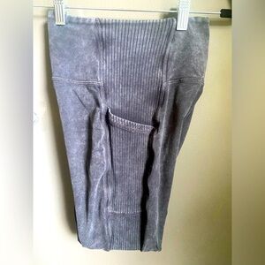 Aerie Charcoal Ribbed Leggings
